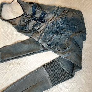 Diesel open back skinny romper